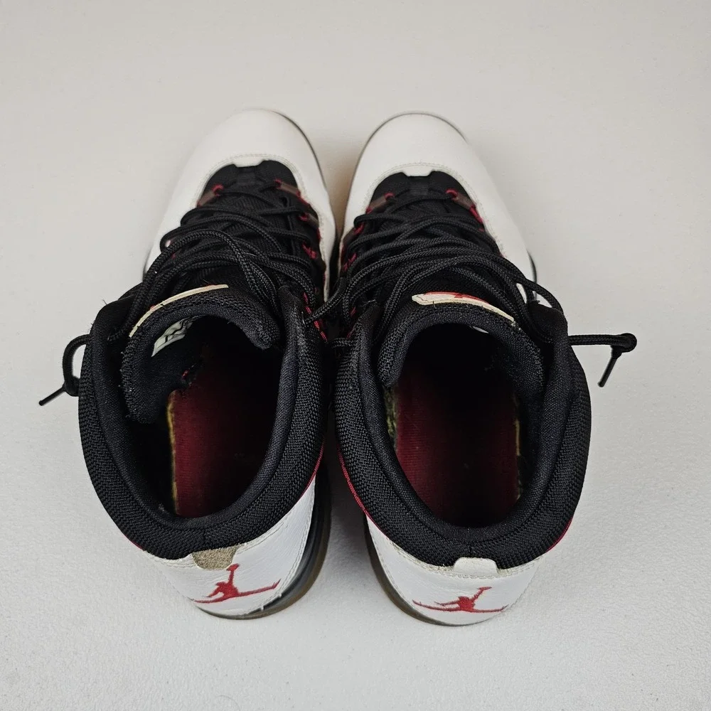 Air Jordan Prime Flight Shoes Mens Sz 10 White Black Gym Red 616846-101